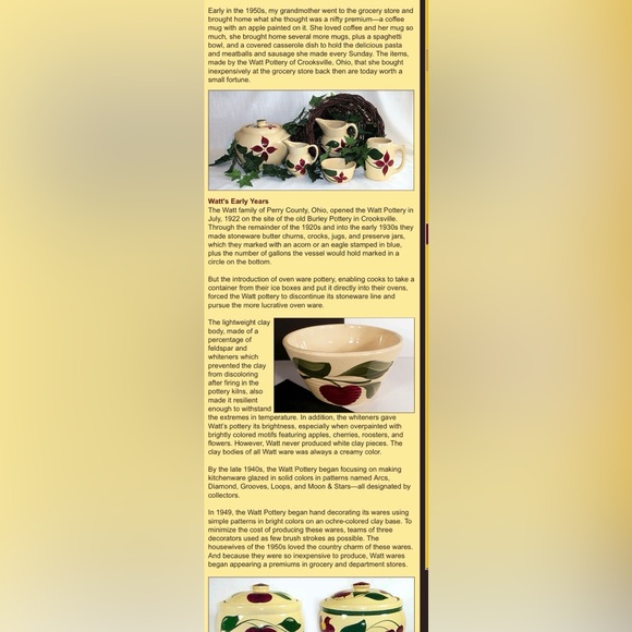 Vintage Watt Pottery Apple Creamer As Is (one chip) - Picture 10 of 13